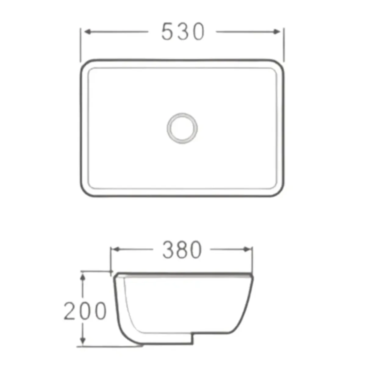 Aalto Y107 Undercounter Washbasin - view 2